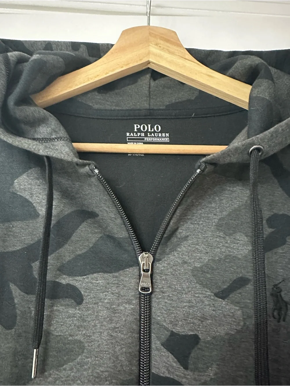 Polo by Ralph Lauren Men’s Gray Camo Zip-Up Hoodie
